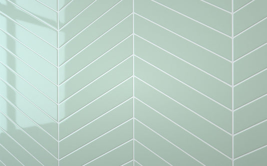 Chevron Glass Green (345mm x 75mm)