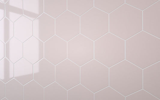 Hexagon Pastel Pink (160mm x 185mm)