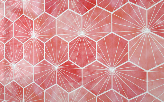 Hexagon Patterned Pink (160mm x 185mm)