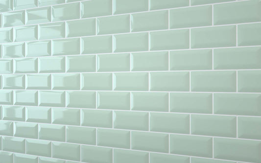 Bevel Metro Tile Glass Green (150mm x 75mm)