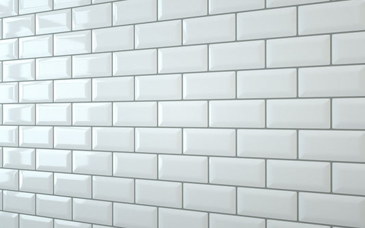 Bevel Metro Tile White (150mm x 75mm)