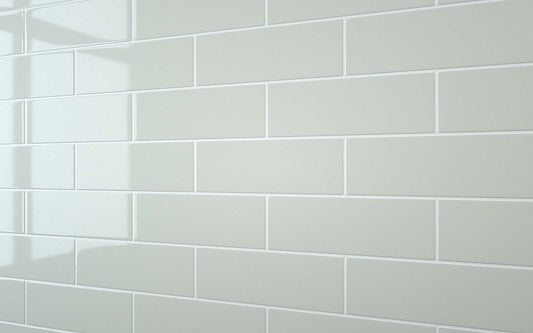 Flat Metro Large Brick Tile Light Grey (300mm x 100mm)