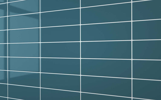 Flat Metro Large Linear Tile Teal Blue (300mm x 100mm)